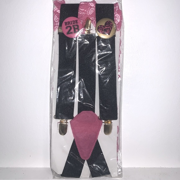 Cute Pink and Black Suspenders - Picture 3 of 3